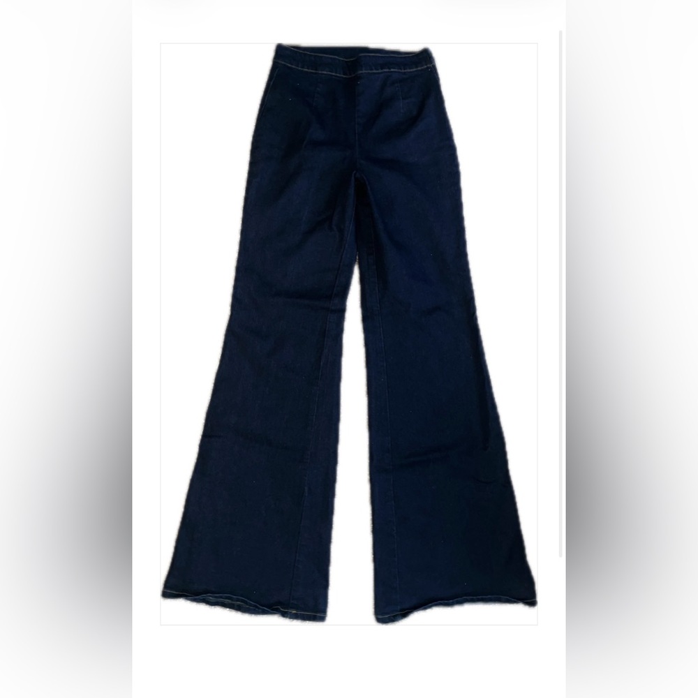 Forever 21 Contemporary Dark Wash Bell Bottom Jeans